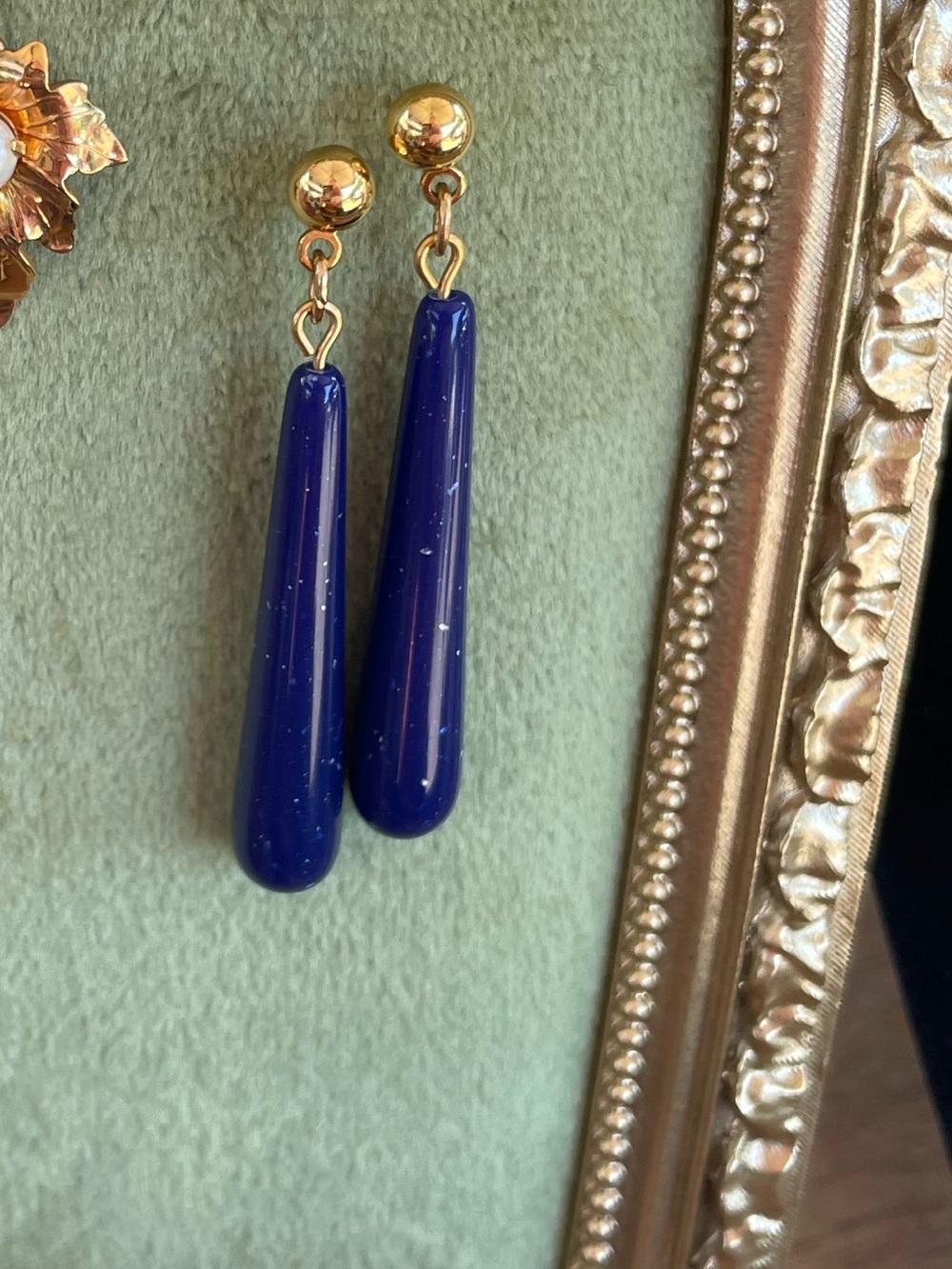 blue drop earrings